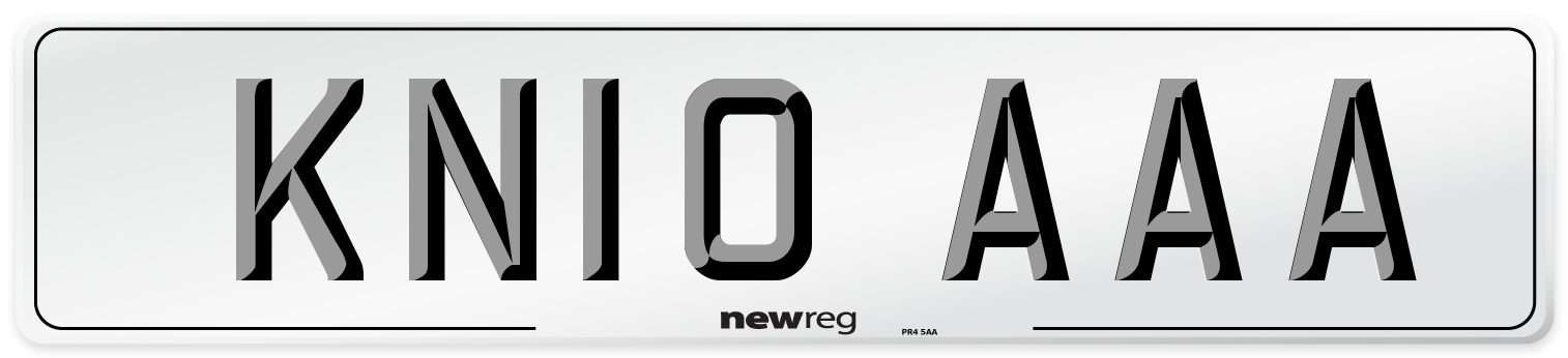 KN10 AAA Number Plate from New Reg